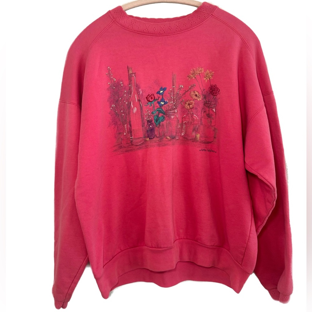 VINTAGE NORTHERN REFLECTIONS FLORAL CREW NECK